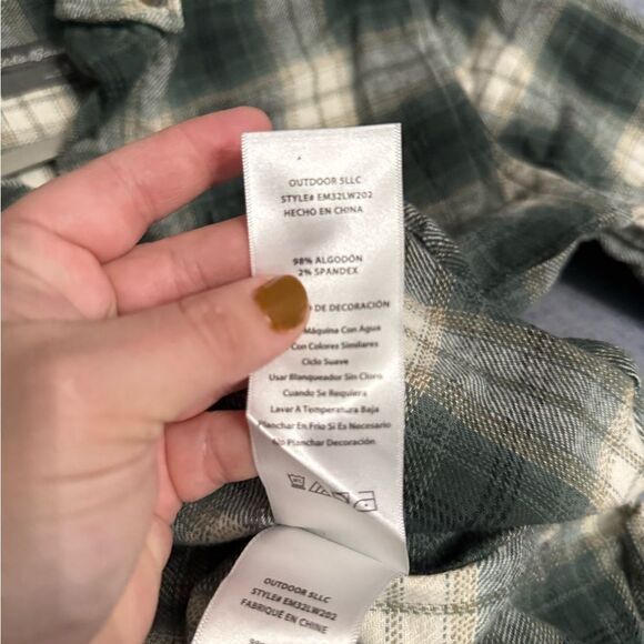 Eddie Bauer Men's Everyday Flannel Shirt Highlands Olive Size Small - Picture 8 of 9